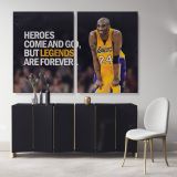 Kobe Bryant Last Game Basketball Player Mamba Mentality Motivational Quotes Canvas Wall Art - Image 2
