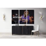 Mamba Mentality Kobe Bryant Last Game Basketball Player Motivational Quotes Canvas Wall Art - Image 3