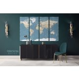 Official Giant World Map Atlas Geography Political Canvas Wall Art - Image 4