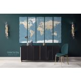 Official Giant World Map Atlas Geography Political Canvas Wall Art - Image 5