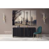 Landscape London City Big Ben Clock Tower Canvas Wall Art - Image 4