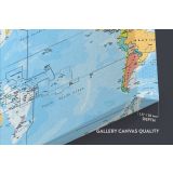 Official Detailed Political World Map Canvas Giant Blue Ocean Map with Different Size For Home Decor - Image 6