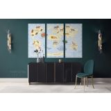 Nursery Vintage Map Of the World Kids Animal Maps Canvas Gift Home Decor For Wall Hanging - Image 3