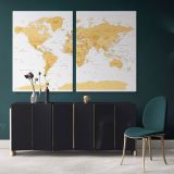 Modern Official World Map Atlas Geography Political Canvas Wall Art - Image 2