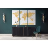 Modern Official World Map Atlas Geography Political Canvas Wall Art - Image 3