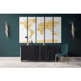 Modern Official World Map Atlas Geography Political Canvas Wall Art - Image 5