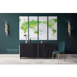 Modern Official World Map Atlas Geography Political Green Canvas Wall Art - Image 4