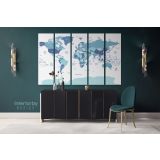 Detailed Official World Map Atlas Geography Political Canvas Wall Art - Image 5