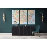United States of America Canvas National Capital Major Roads Lakes Print Office Art Canvas Wall Art - Image 3