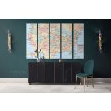 United States of America Canvas National Capital Major Roads Lakes Print Office Art Canvas Wall Art - Image 5
