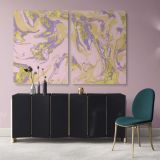 Marble Art Rose Gold Marble Abstract Art Large Marble Canvas Wall Art - Image 2