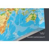Blue Ocean Giant World Map Atlas Geography Political Canvas Wall Art - Image 6