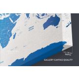 Blue Detailed Official World Map Atlas Geography Political Canvas Wall Art - Image 6