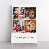 Christmas Gift Personalised 4 Images Collage Canvas Different Sizes Custom Photo Frame - Image 2