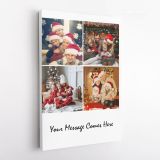 Christmas Gift Personalised 4 Images Collage Canvas Different Sizes Custom Photo Frame - Image 5