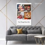 Christmas Gift Personalised 4 Images Collage Canvas Different Sizes Custom Photo Frame - Image 3