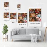 Christmas Gift Personalised 6 Images Collage Canvas Different Sizes Custom Photo For - Image 6