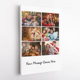 Christmas Gift Personalised 6 Images Collage Canvas Different Sizes Custom Photo For - Image 5