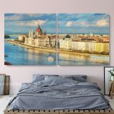 Panoramic Hungarian Parliament Building Canvas Wall Art - Image 3