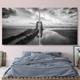Panoramic Black and White Photography Printed Canvas Wall Art - Image 2