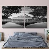 Panoramic Black and White Photography Printed Canvas Wall Artwork - Image 2