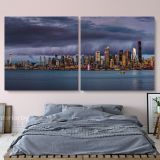 Panoramic Seattle Skyline Photo Print Poster Banner Canvas with Frame - Image 2