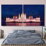 Panoramic Fishermans Bastion Fortress in Budapest Hungary Canvas with Frame - Image 2