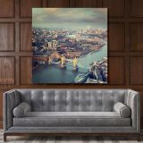 Thames River England Photography Poster Print Canvas with Frame