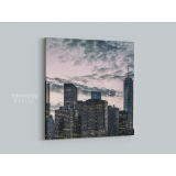 Modern Photography New York Sunset Poster Print Canvas with Frame - Image 5