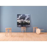 Manhattan Skyline New York City Poster Print Canvas with Frame - Image 4