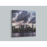 Manhattan Skyline New York City Poster Print Canvas with Frame - Image 5