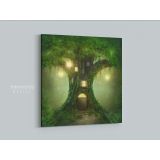 Enchanted Dark Forest Tree of Life Fantasy Wall Art Canvas with Frame - Image 3