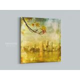 New York Los Angeles Miami Grunge City Maple Leaf Canvas - Image 3