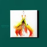 Watercolor Painting Women Colorful Square Canvas Wall Art - Image 2