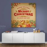 Merry Christmas Greeting Gift Print Painting Framed Canvas Rolled Bedroom