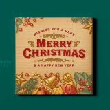 Merry Christmas Greeting Gift Print Painting Framed Canvas Rolled Bedroom - Image 2