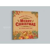 Merry Christmas Greeting Gift Print Painting Framed Canvas Rolled Bedroom - Image 3