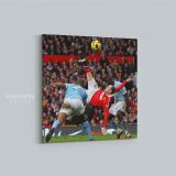 Wayne Rooney Poster Overhead Kick Soccer Player Sports Canvas with Frame - Image 2