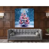 Christmas Tree Gift Print Painting Poster Framed Canvas - Image 4