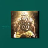 T. J. Watt Pittsburgh Poster Steelers Poster Football Canvas - Image 2