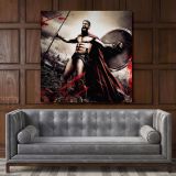 Spartan Soldier Gamer Movie Art Modern Abstract Gaming Zone Warrior Poster Print Canvas