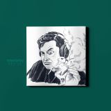 Elon Musk Poster Smoking Weed Drawing Canvas Wall Art - Image 2