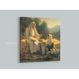 Living Water Jesus Christ and the Samaritan Woman Photo Print Poster Canvas - Image 5