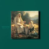 Living Water Jesus Christ and the Samaritan Woman Photo Print Poster Canvas - Image 2