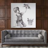 Banksy Donates New Artwork Celebrating Health Care Workers to British Hospital Banksy Canvas