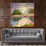 Beautiful Modern Watercolour Scenery Paint Canvas Wall Art