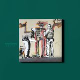 Banksy Style Jean Michel Basquiat Canvas - Image 2