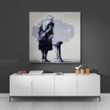 Folkestone Art Buff Banksy Style Street Graffiti Art Collection Canvas - Image 3