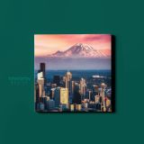 Beautiful Picture Seattle Skyline Canvas Wall Art - Image 2