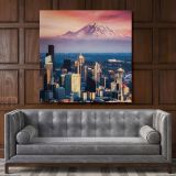 Beautiful Picture Seattle Skyline Canvas Wall Art